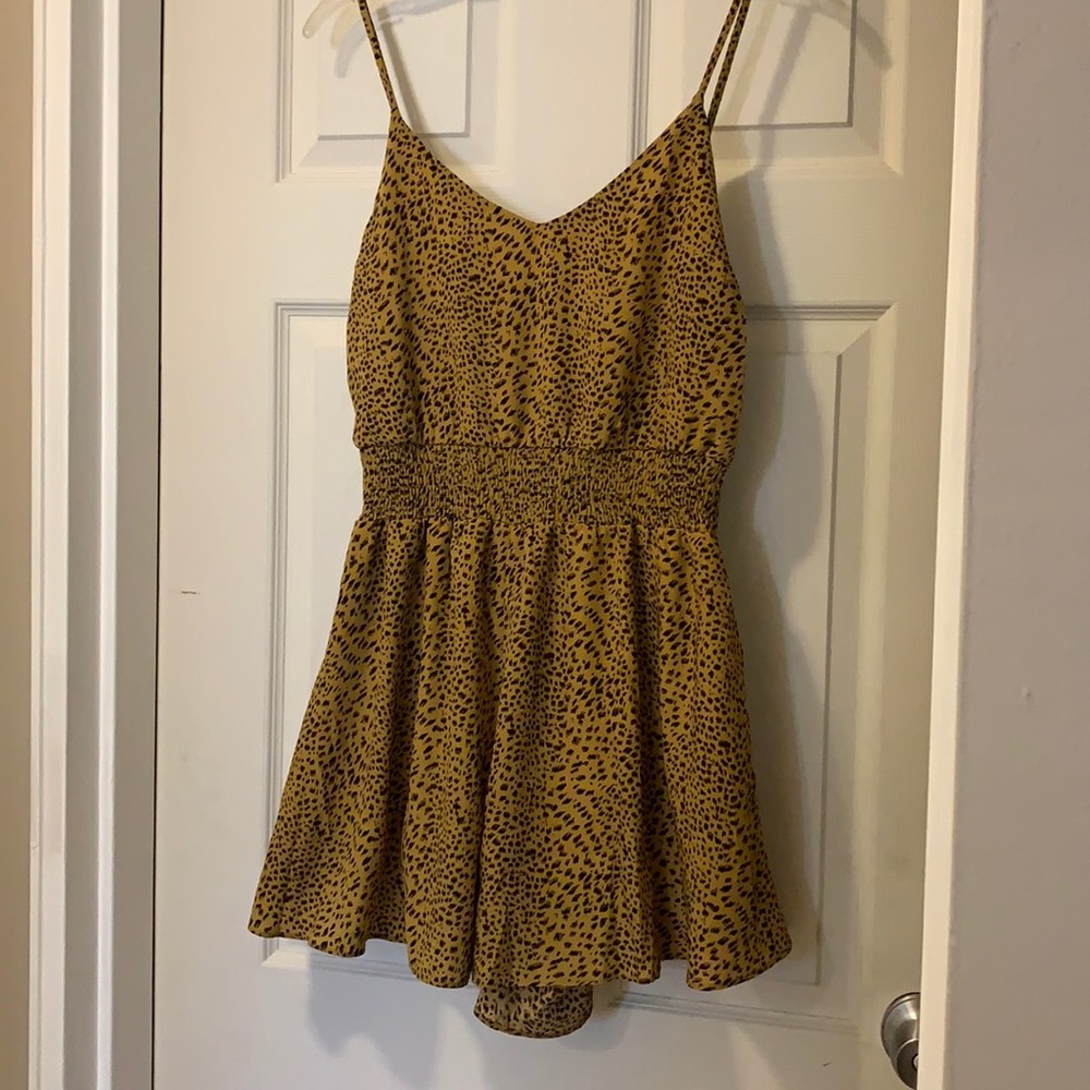 Animal print romper